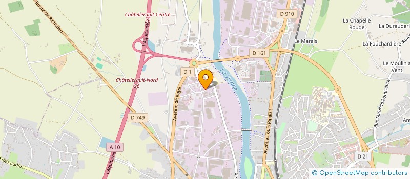 localisation de l'entreprise ACEASCOP FORMASCOPE  CHATELLERAULT