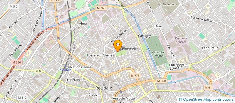 localisation de l'entreprise ACEC BALLASTS ROUBAIX à ROUBAIX