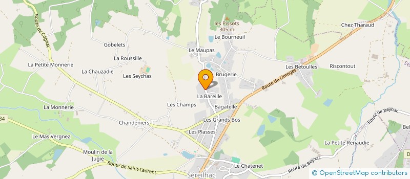 localisation de l'entreprise ACECORENOV à SEREILHAC