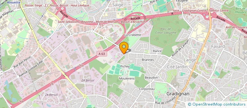 localisation de l'entreprise ACEDEV à GRADIGNAN