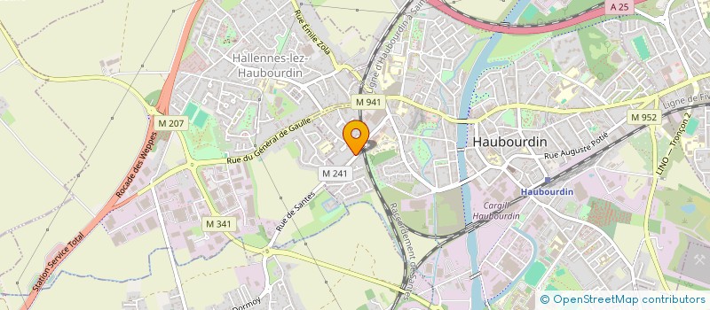 localisation de l'entreprise ACEEE  HAUBOURDIN