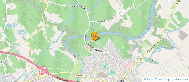 localisation de l'entreprise ACEGE  GIGNAC