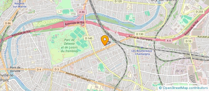 localisation de l'entreprise ACELBAT à CHAMPIGNY-SUR-MARNE