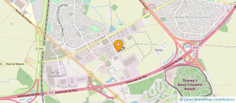 localisation de l'entreprise ACELEC à BAILLY-ROMAINVILLIERS