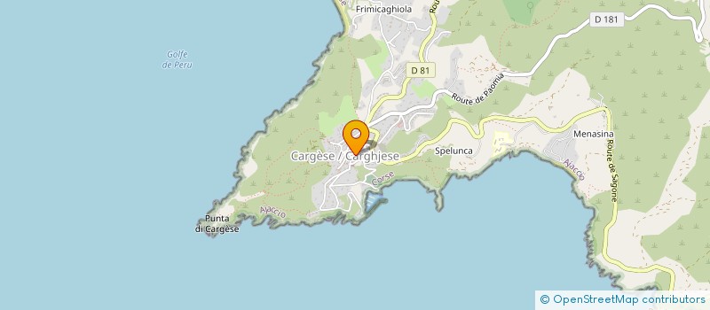 localisation de l'entreprise ACELEC  CARGESE