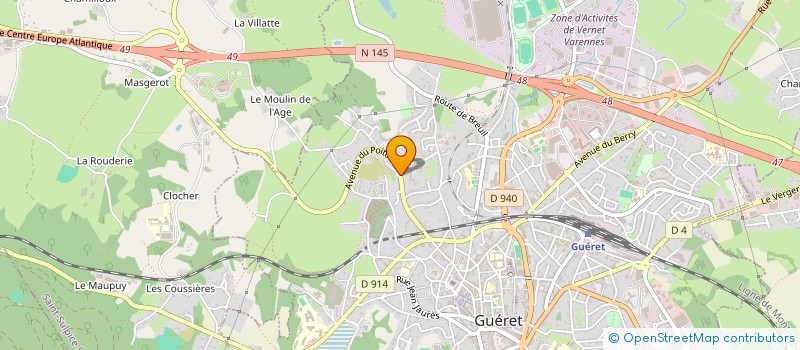 localisation de l'entreprise ACELIA  GUERET