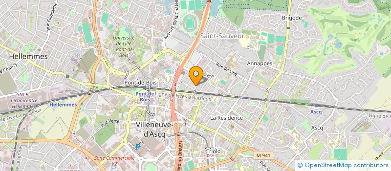 localisation de l'entreprise ACENSI NORD à VILLENEUVE D ASCQ