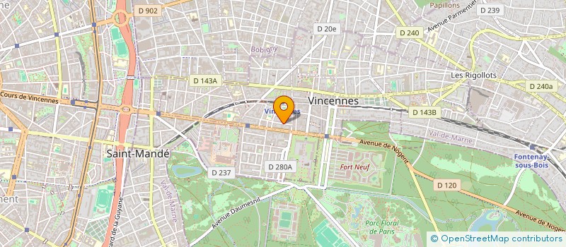 localisation de l'entreprise ACENT à VINCENNES