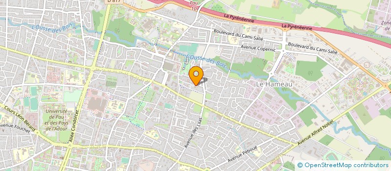 localisation de l'entreprise ACEPP 64 ASSOCIATION DEPARTEMENTALE DES COLLECTIFS ENFANTS PARENTS PROFESSIONNELS DES PYRENEES ATLANTIQUES à PAU