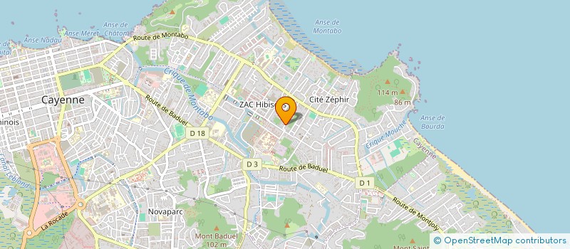 localisation de l'entreprise ACEPT à CAYENNE
