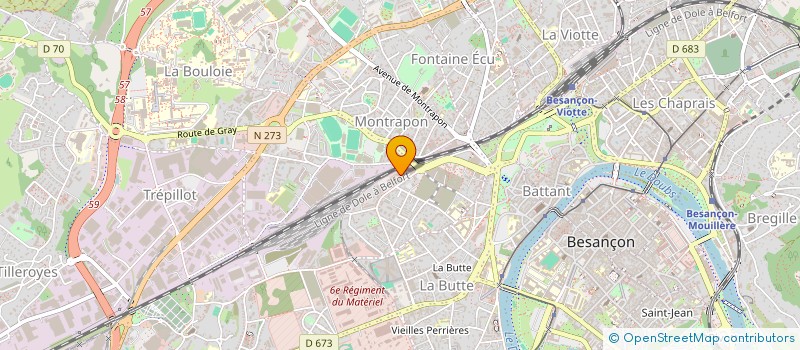 localisation de l'entreprise ACEREP FRANCHE COMTE-GROUPE INSTEP  BESANCON