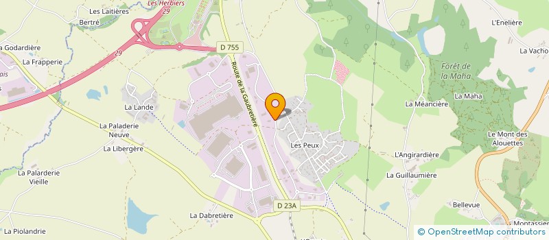 localisation de l'entreprise ACERTISAS à LES HERBIERS