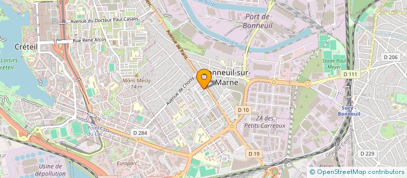 localisation de l'entreprise ACES : APPRENDRE COMPRENDRE ENTREPRENDRE SERVIR  BONNEUIL-SUR-MARNE