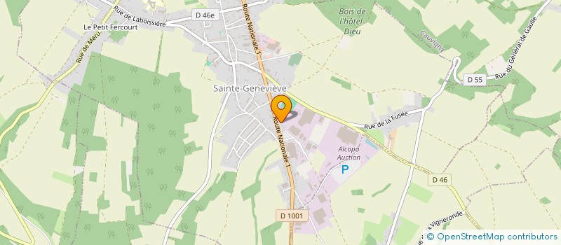 localisation de l'entreprise ACET 2000 à SAINTE-GENEVIEVE