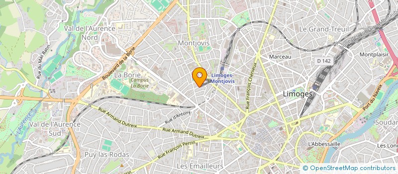 localisation de l'entreprise ACET INVESTISSEMENT à LIMOGES