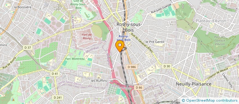 localisation de l'entreprise ACF à ROSNY-SOUS-BOIS