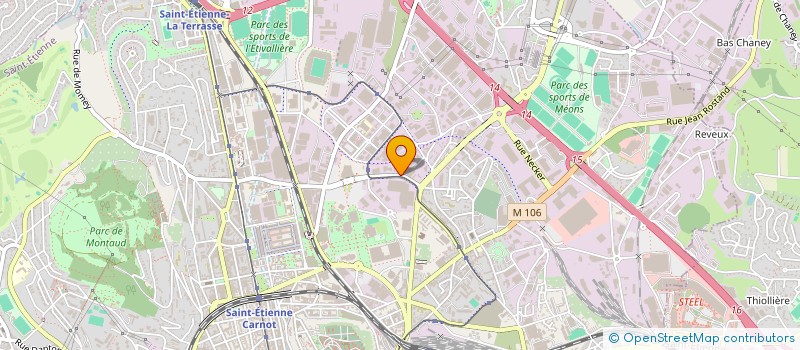 localisation de l'entreprise ACF  SAINT-ETIENNE