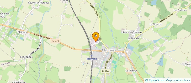 localisation de l'entreprise ACF  MERVANS