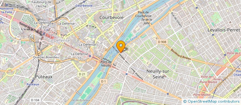 localisation de l'entreprise ACF à NEUILLY-SUR-SEINE