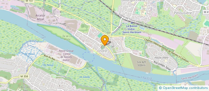 localisation de l'entreprise ACF  INDRE