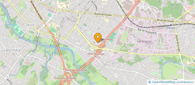 localisation de l'entreprise ACF  VERTOU