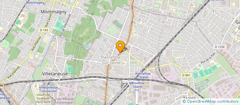 localisation de l'entreprise ACF ASSURANCES à PIERREFITTE-SUR-SEINE