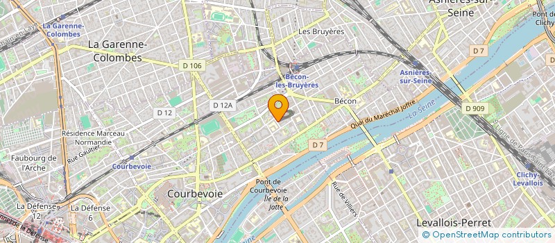 localisation de l'entreprise ACF COUVERTURE à COURBEVOIE