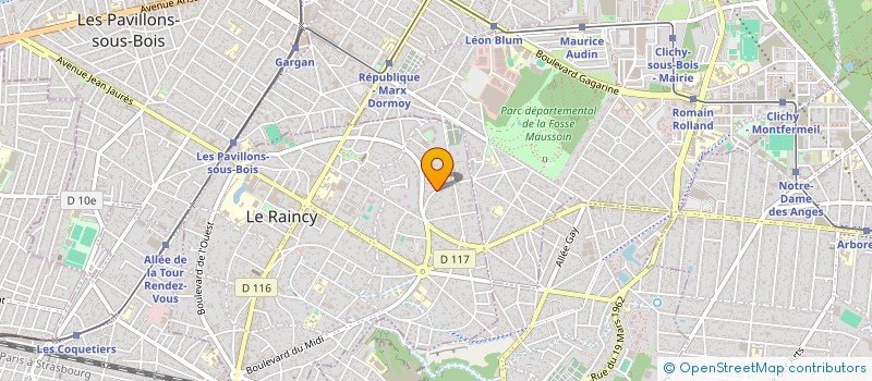 localisation de l'entreprise ACF GROUPE à LE RAINCY