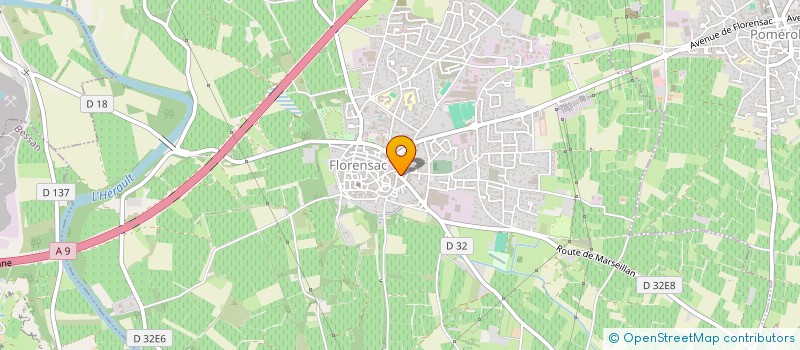 localisation de l'entreprise ACF IMMO  FLORENSAC