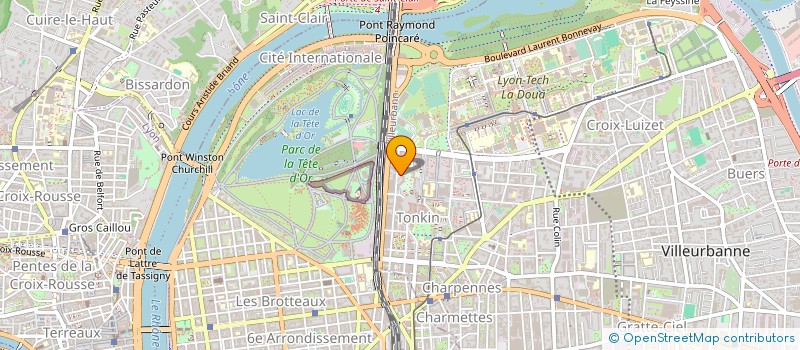 localisation de l'entreprise ACF LYON à VILLEURBANNE