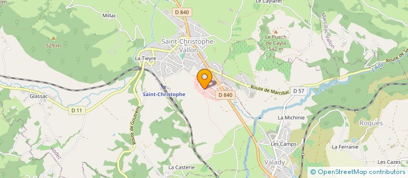 localisation de l'entreprise ACF RAYONNAGE à SAINT-CHRISTOPHE-VALLON