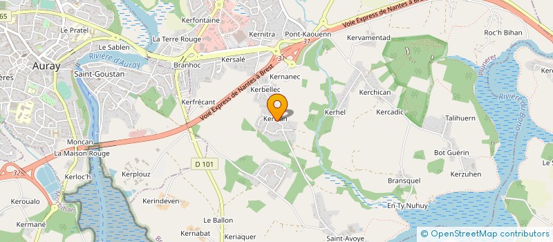 localisation de l'entreprise ACF TP  LANDAUL