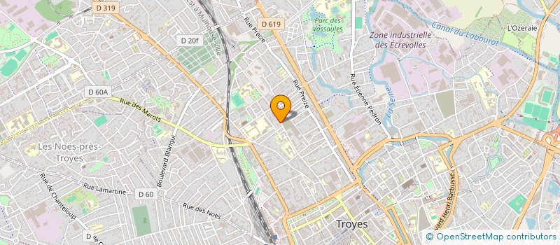 localisation de l'entreprise ACF VAULUISANT à TROYES