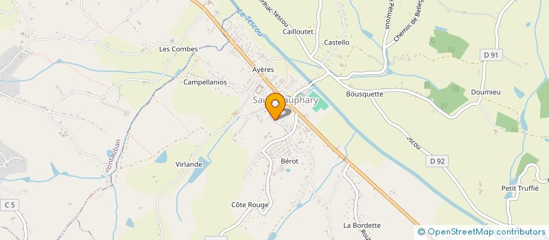 localisation de l'entreprise ACF2  SAINT-NAUPHARY