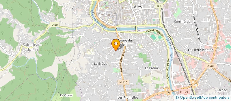 localisation de l'entreprise ACFA  ALES