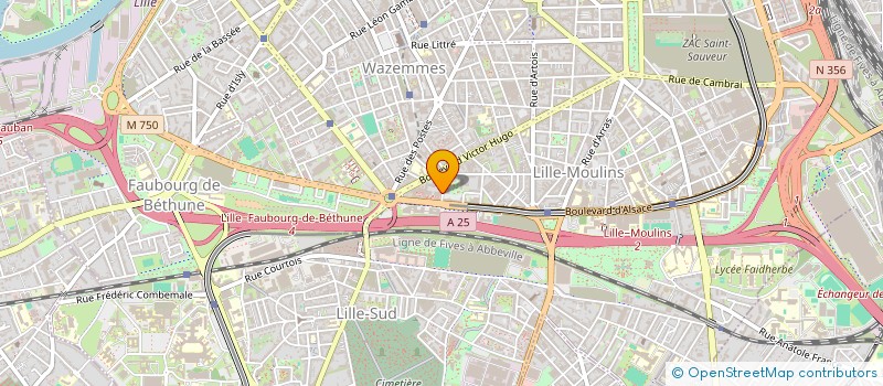 localisation de l'entreprise ACFC  LILLE