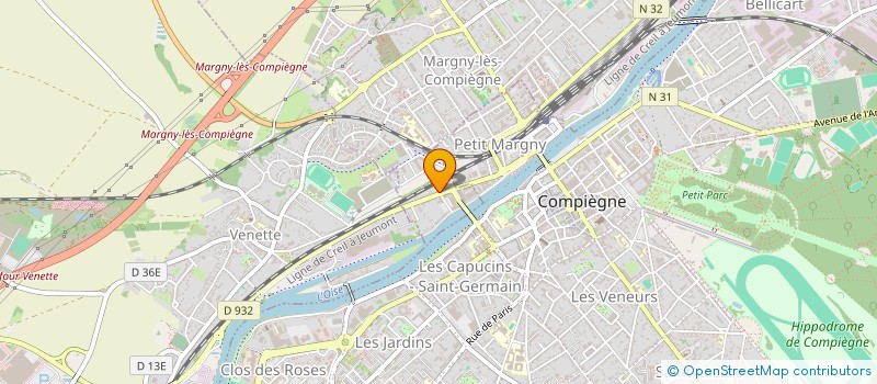 localisation de l'entreprise ACFM IMPRESSION  MARGNY-LES-COMPIEGNE