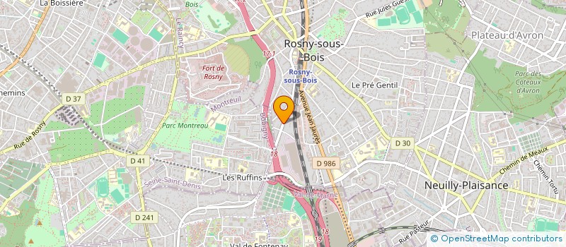 localisation de l'entreprise ACFT CONSEILS à ROSNY-SOUS-BOIS