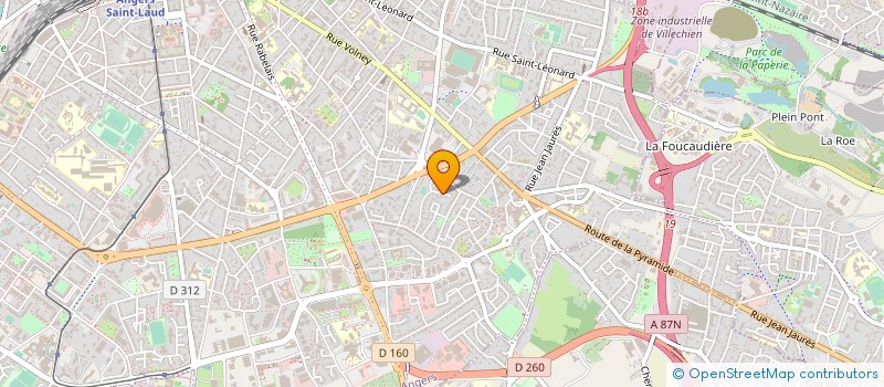localisation de l'entreprise ACFT OUEST à ANGERS