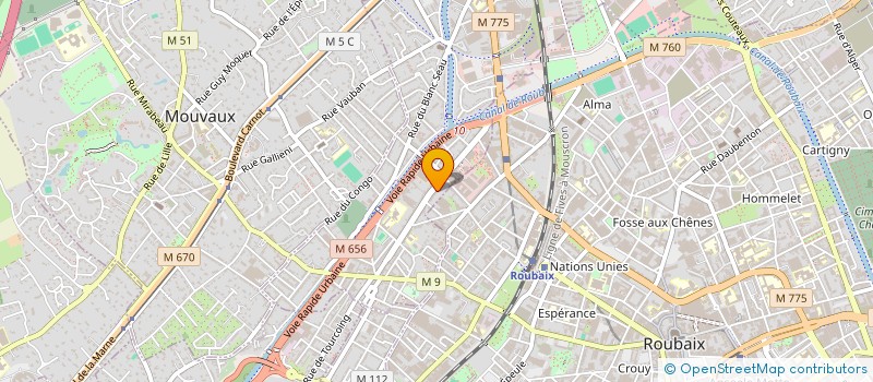 localisation de l'entreprise ACFX à TOURCOING