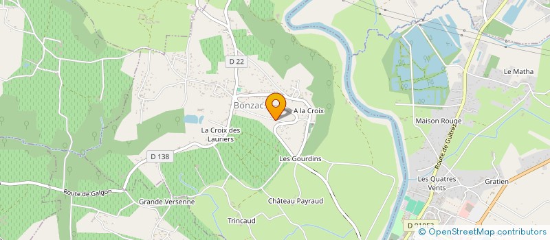 localisation de l'entreprise ACG ARCHITECTURE  BONZAC