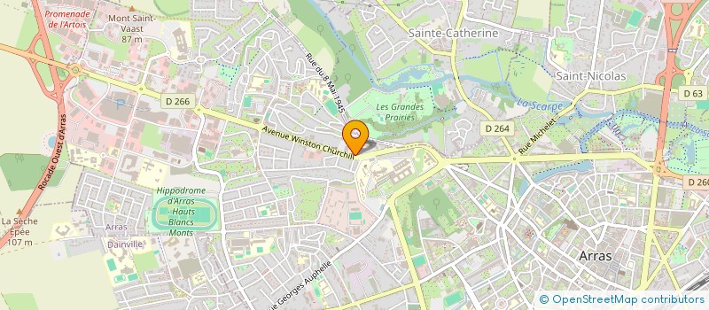 localisation de l'entreprise ACG ARRAS à ARRAS