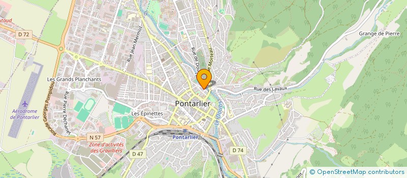 localisation de l'entreprise ACG-BOIS  PONTARLIER