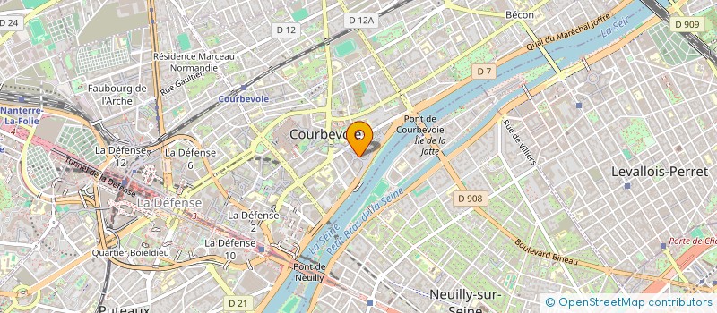 localisation de l'entreprise ACG COMMUNICATION & DEVELOPPEMENT à COURBEVOIE