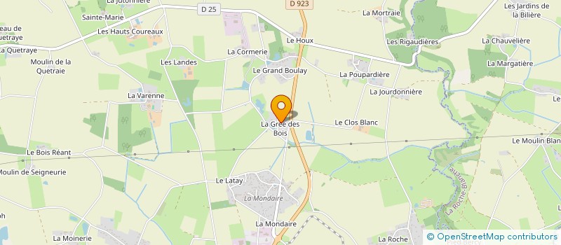 localisation de l'entreprise ACG LA GREE DES BOIS  MESANGER