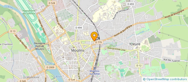 localisation de l'entreprise ACG LES MOULINS BLANCS à MOULINS