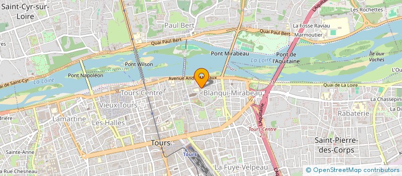 localisation de l'entreprise ACG TOURS  TOURS