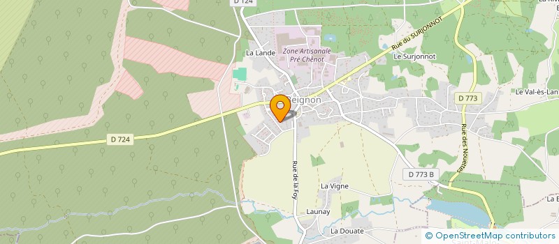 localisation de l'entreprise ACGC PRINT à BEIGNON