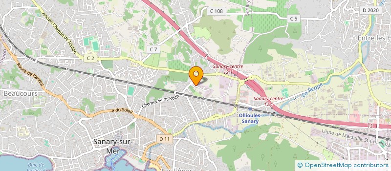 localisation de l'entreprise ACGEX  SANARY SUR MER