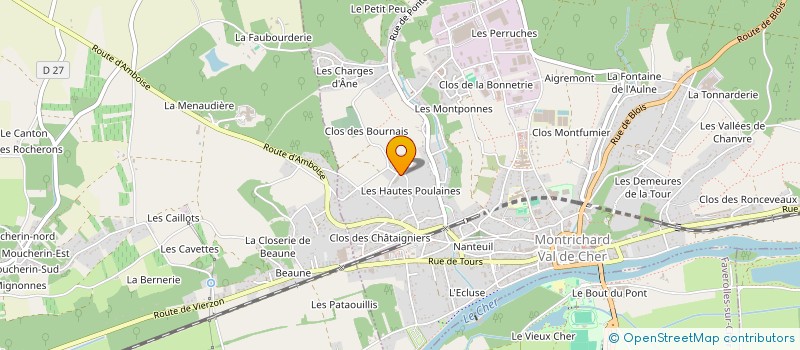 localisation de l'entreprise ACH INVEST à MONTRICHARD-VAL-DE-CHER